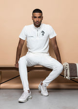 TRACKSUIT 'VELVET BIG ROSE TRACKSUIT' - WHITE