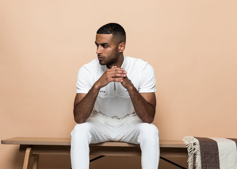 TRACKSUIT 'VELVET BIG ROSE TRACKSUIT' - WHITE