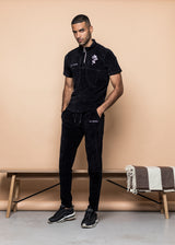 TRACKSUIT 'VELVET BIG ROSE TRACKSUIT' - BLACK