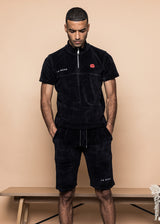 TRACKSUIT 'VELVET RED ROSE SUMMER SUIT' - BLACK