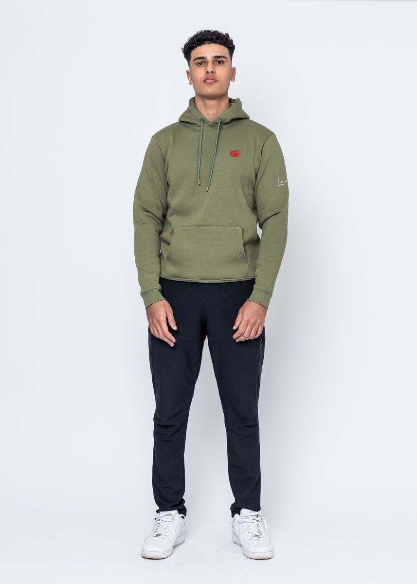HOODIE - ROSE ARMY GREEN - LA ROSA