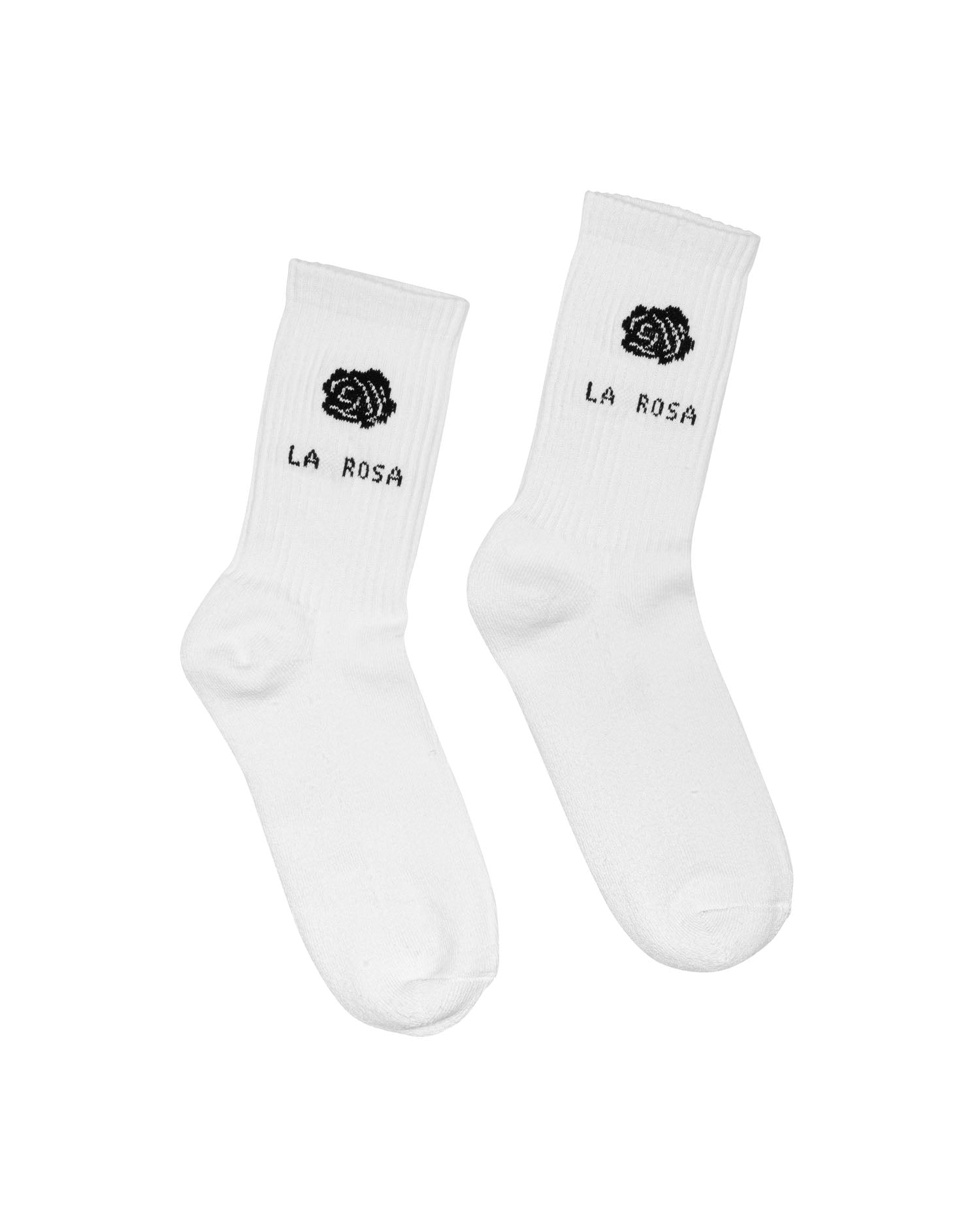 Black Rose Logo 'TENNIS SOCKS' - White / 1-pair