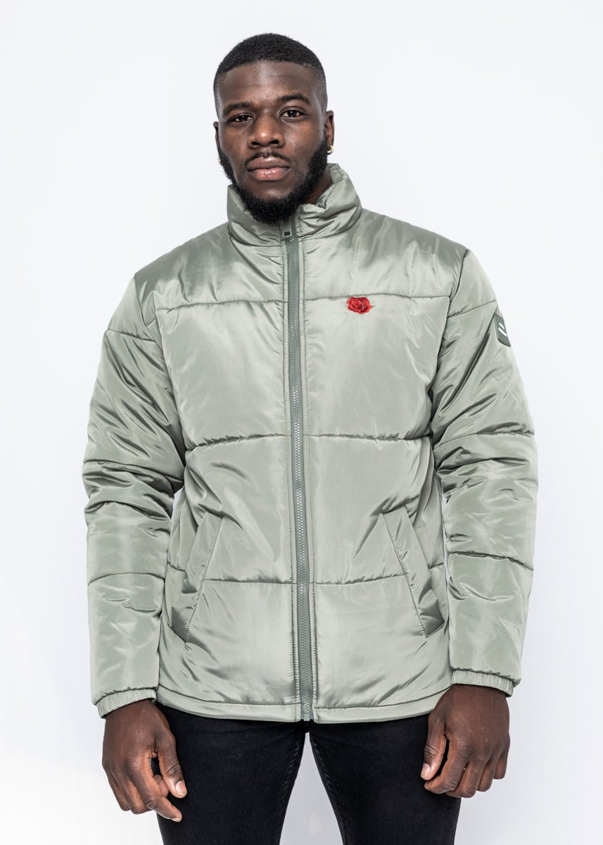 ROSE PUFFER JACKET - LIME GREEN - LA ROSA