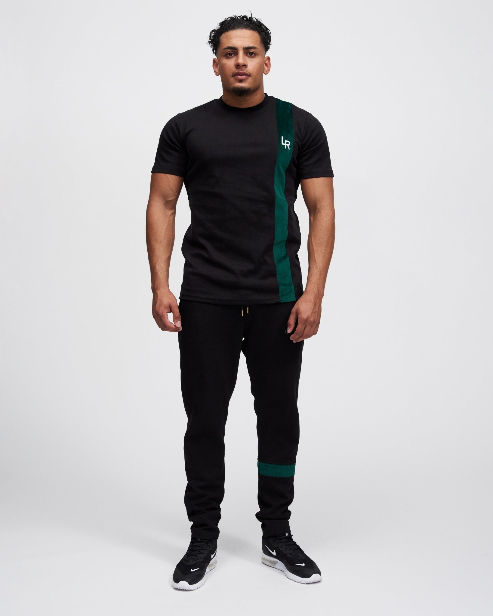 TEE 'LR' - BLACK / GREEN - LA ROSA