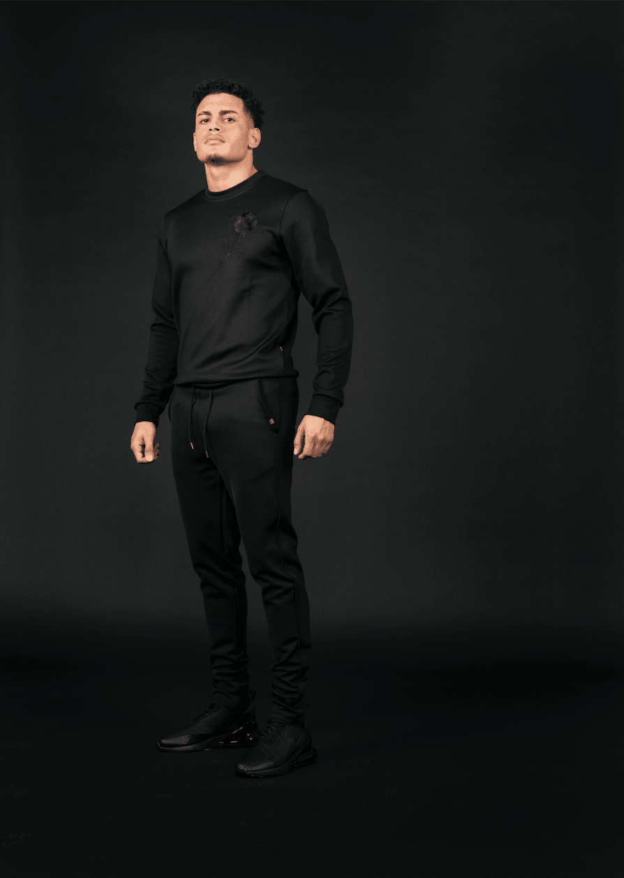 TRACKSUIT 'FINE ROSE SUIT' - BLACK - LA ROSA
