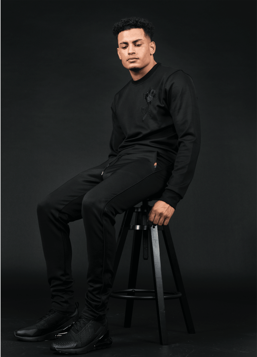 TRACKSUIT 'FINE ROSE SUIT' - BLACK - LA ROSA