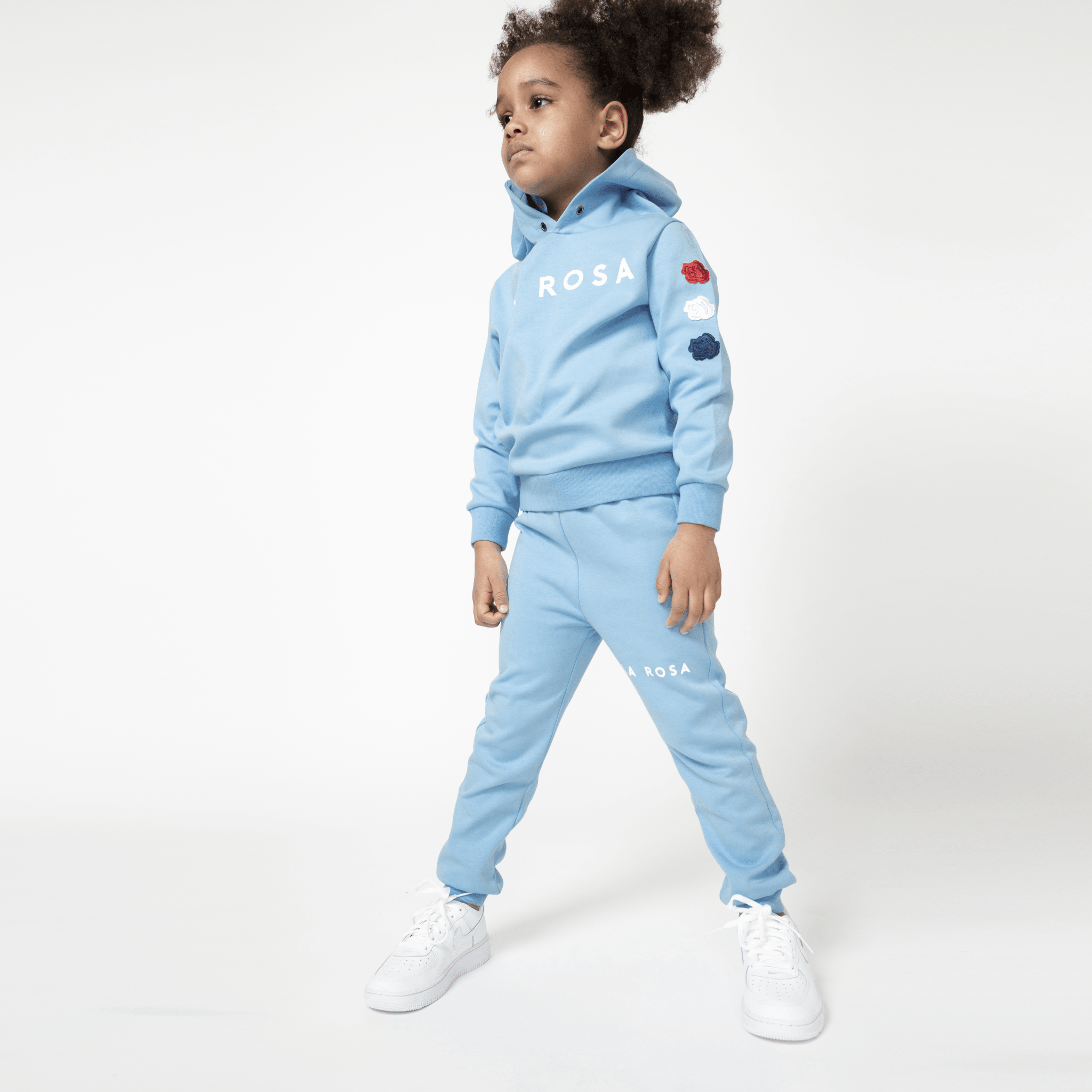 TRACKSUIT 'KIDS TRIPLE ROSE LOGO' - Light Blue - LA ROSA