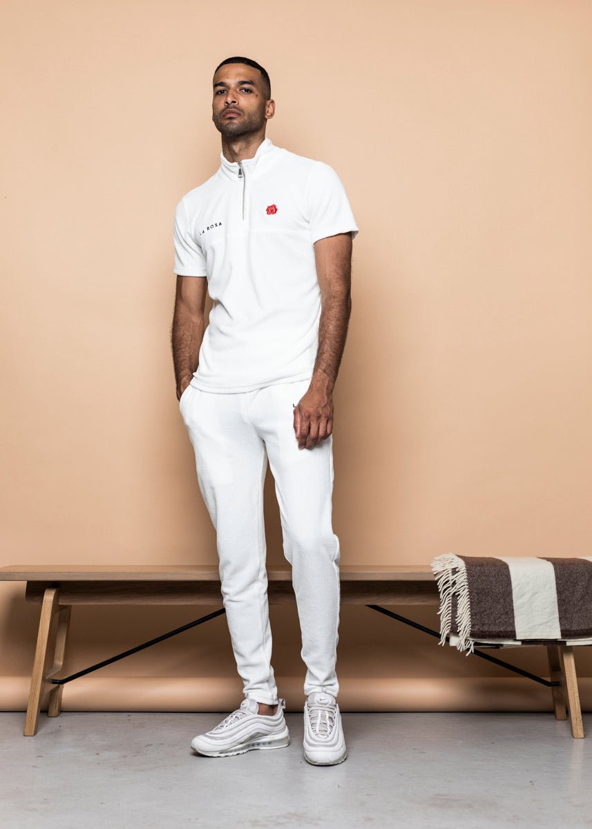 TRACKSUIT 'VELVET RED ROSE TRACKSUIT' - WHITE - LA ROSA
